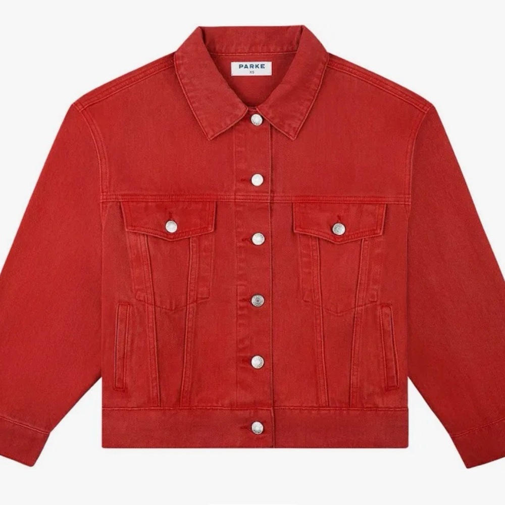 Parke Women's Vibrant Red Jean Jacket